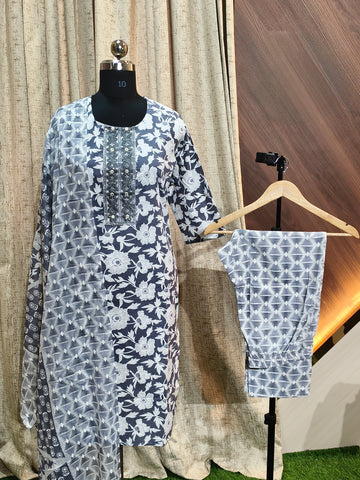 D1180 - Cotton 3pc Kurta Sets