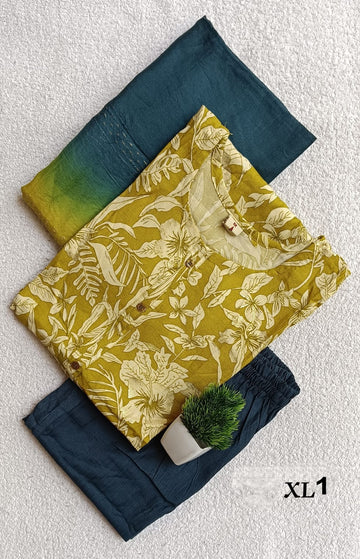 S1012 - Cotton 3pc Kurta Set
