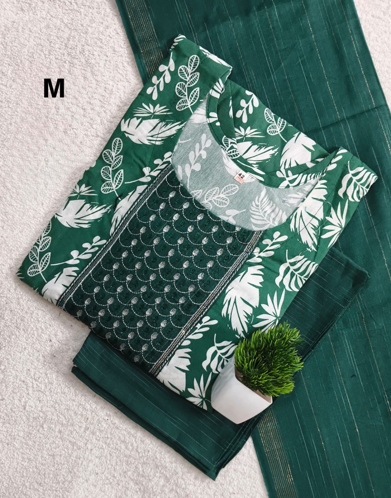K1018 - Cotton 3pc Kurta Set