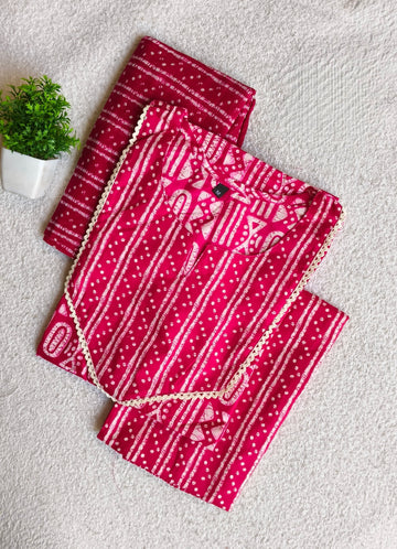 D1219 - Cotton 3pc Kurta Sets