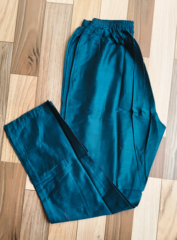 P012 - Silk Pants (peacock blue)