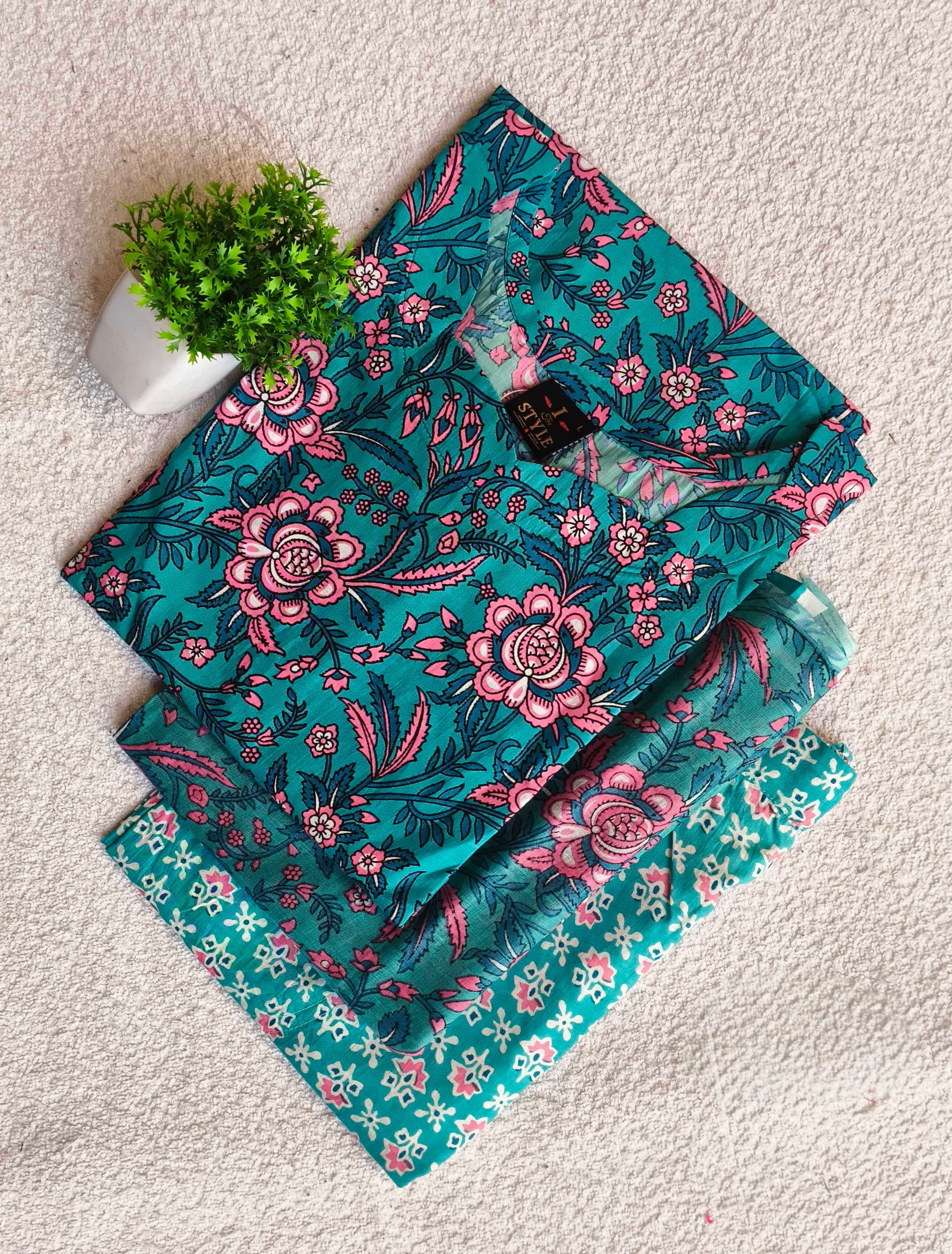 D1221 - Cotton 3pc Kurta Sets