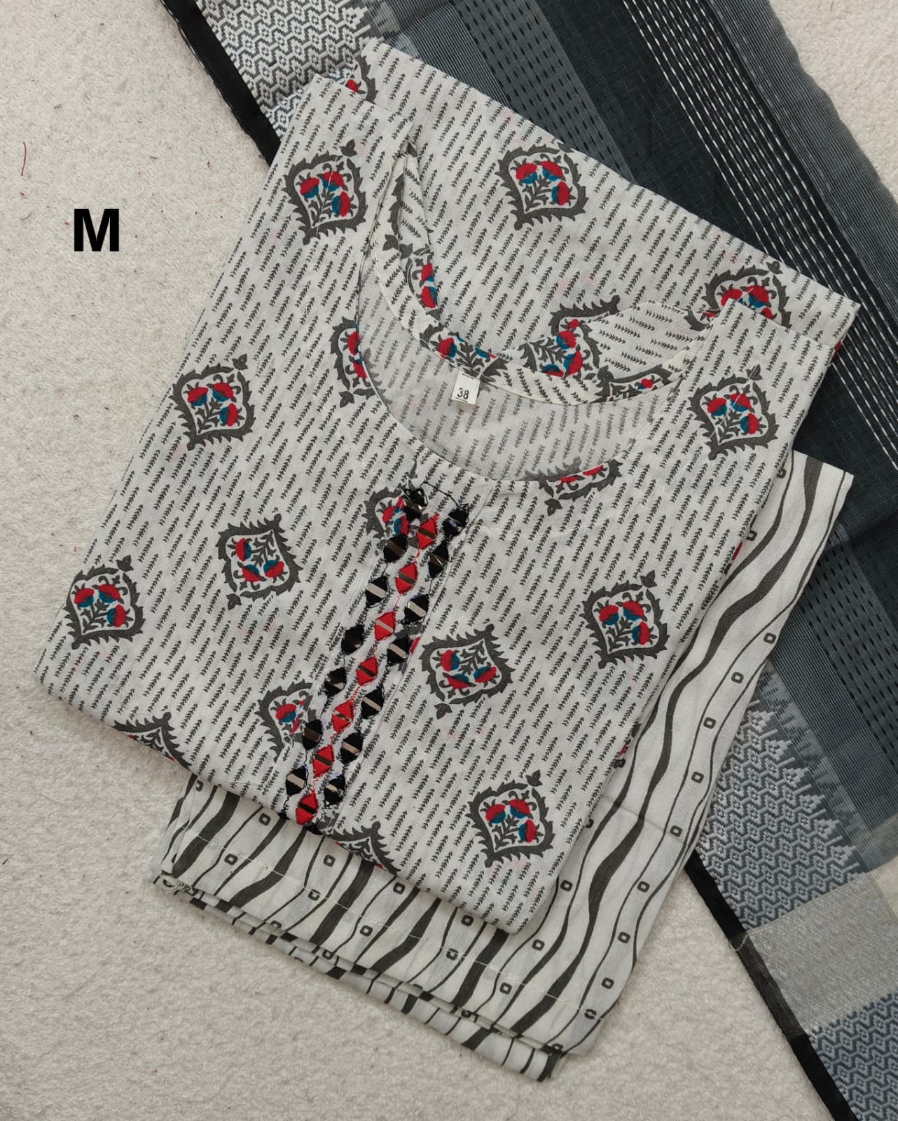 K1021 - Cotton 3pc Kurta Set