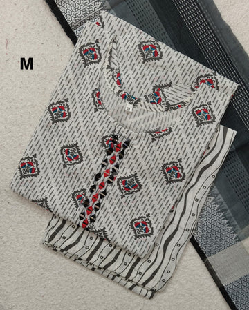 K1021 - Cotton 3pc Kurta Set