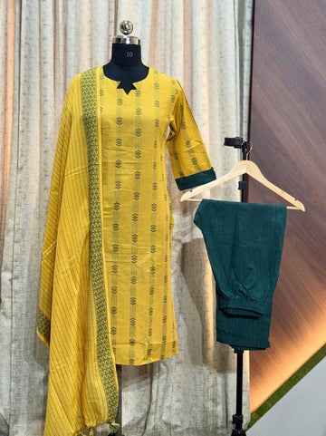 D1107 - Cotton 3pc Kurta Sets