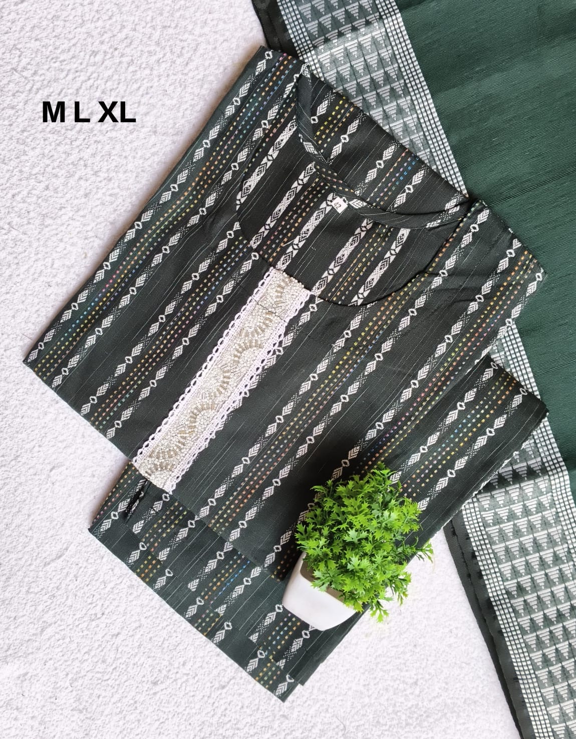 K1009 - Cotton 3pc Kurta Set