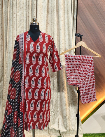 D1121 - Cotton 3pc Kurta Sets