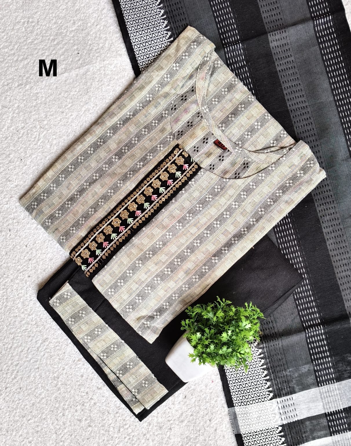 K1004 - Cotton 3pc Kurta Set