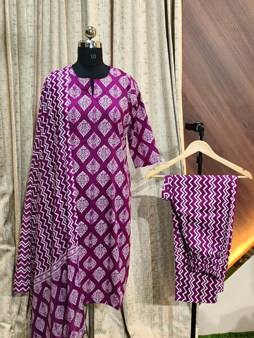 D1209 - Cotton 3pc Kurta Sets
