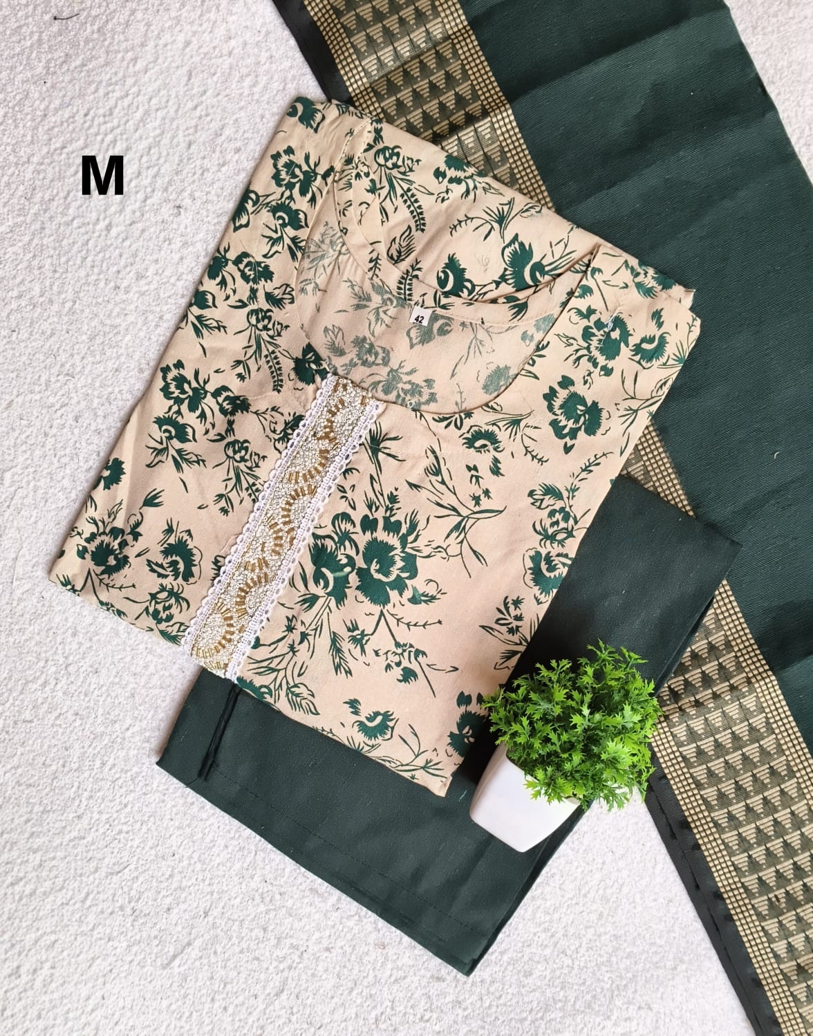 K1005 - Cotton 3pc Kurta Set