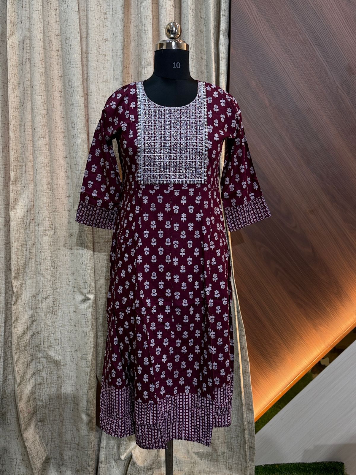 D1272 -  Anarkali Kurtis (maroon)