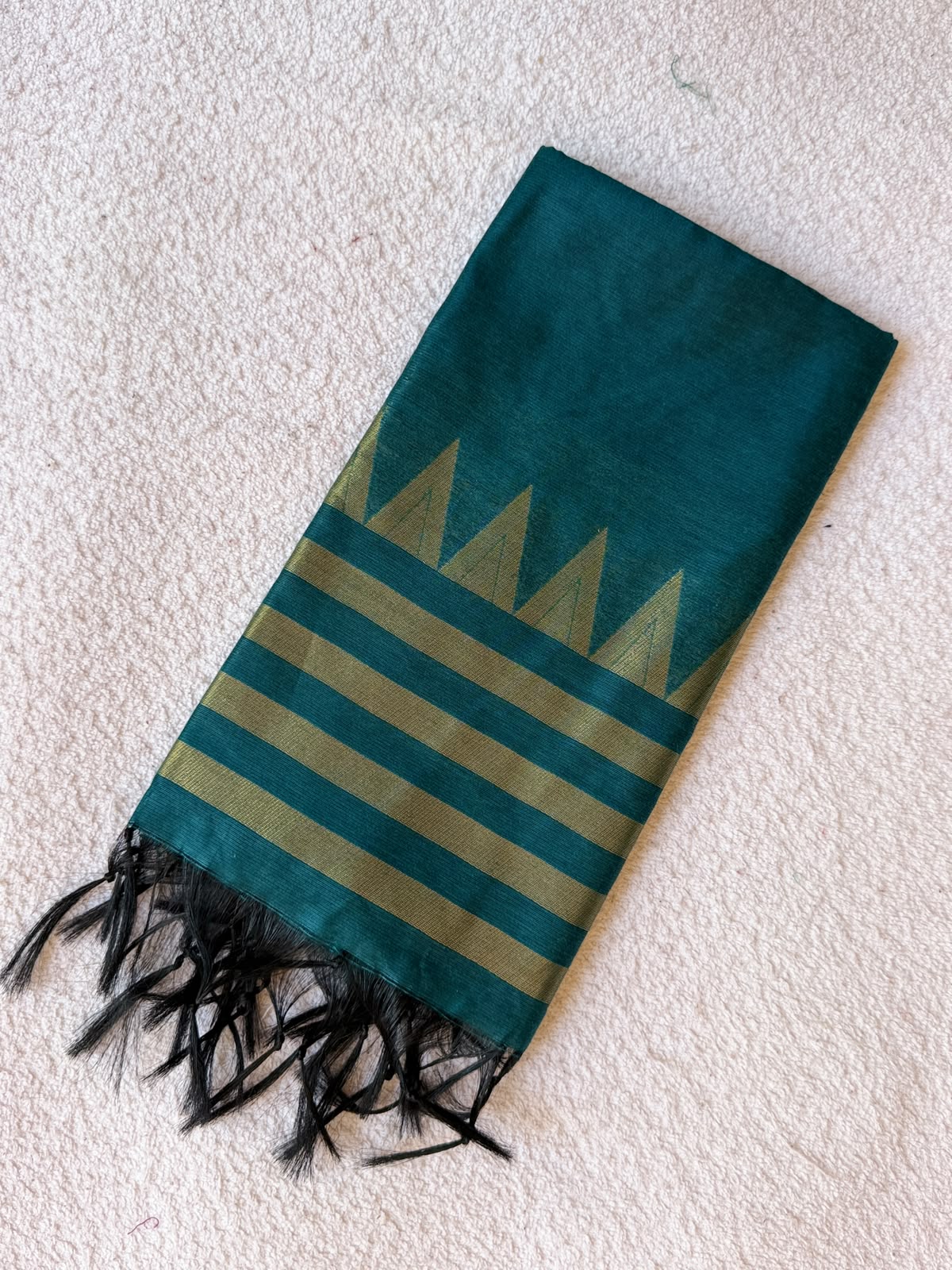 P020 - Silk Dupatta (peacock blue)
