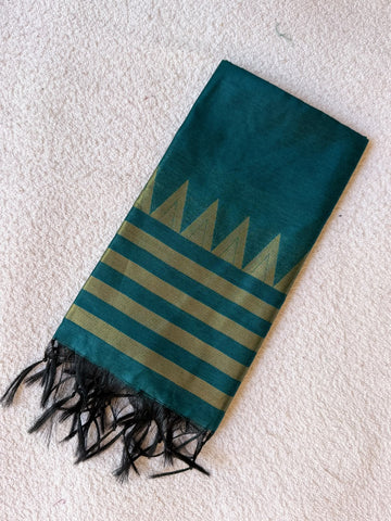 P020 - Silk Dupatta (peacock blue)
