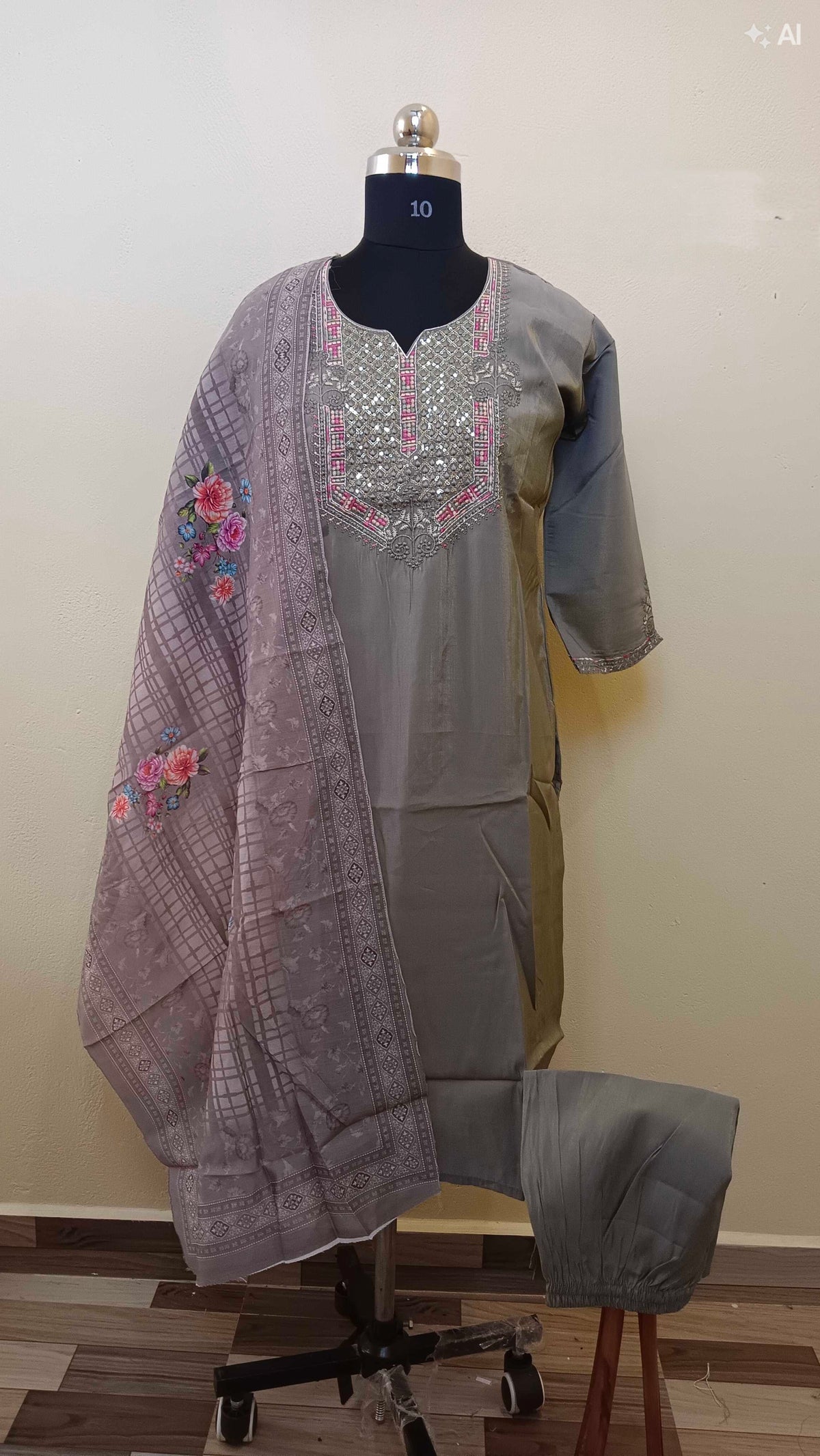 D1360 - Kurti with Pant and Dupatta
