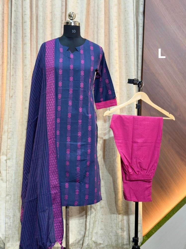 D1105 - Cotton 3pc Kurta Sets