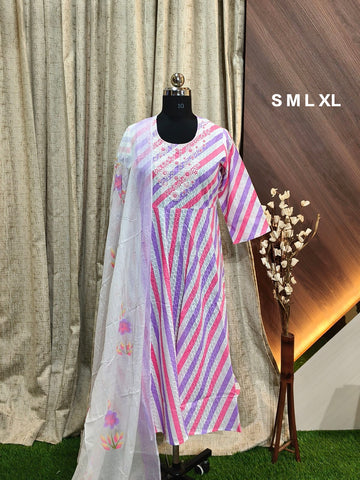 9449 -  Anarkali kurtis with duppatta