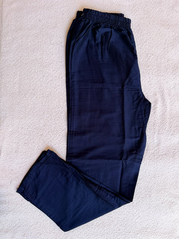 P025 - Silk Pants (Navy blue)