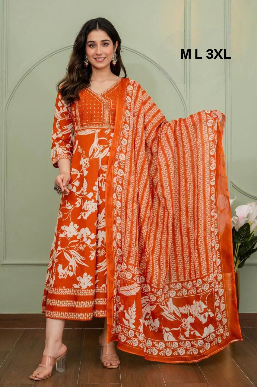 AD1046 - Anarkali kurtis with Dupatta