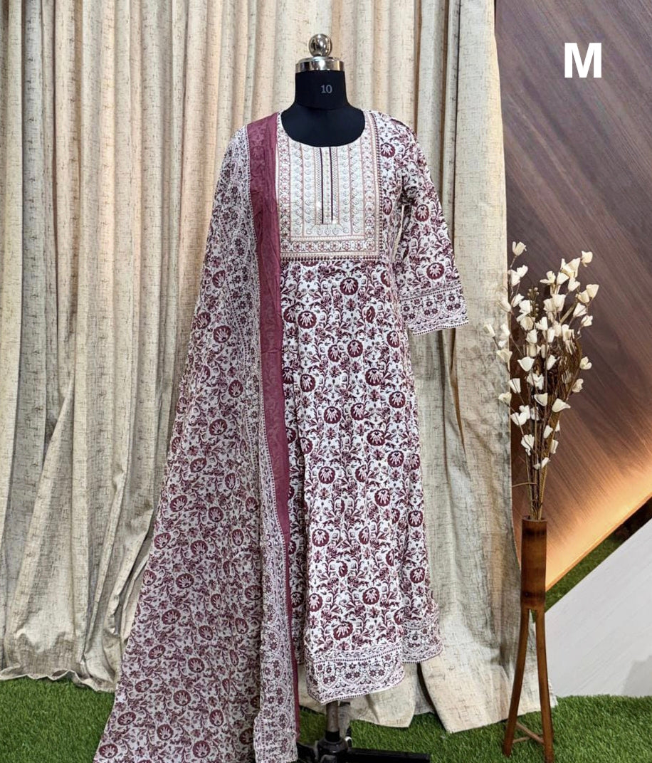 AD1002 -  Anarkali kurtis with Duppatta