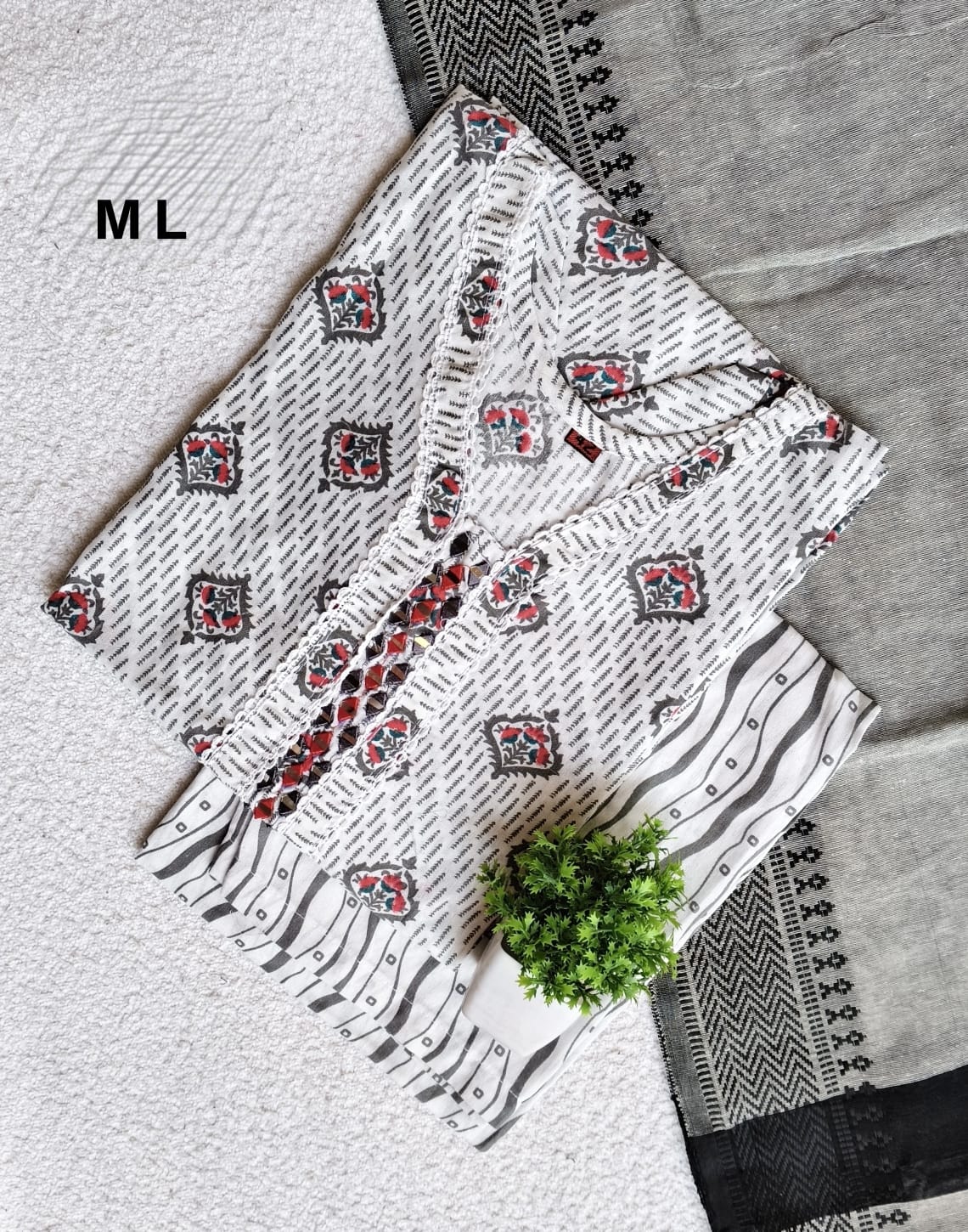 K1003 - Cotton 3pc Kurta Set