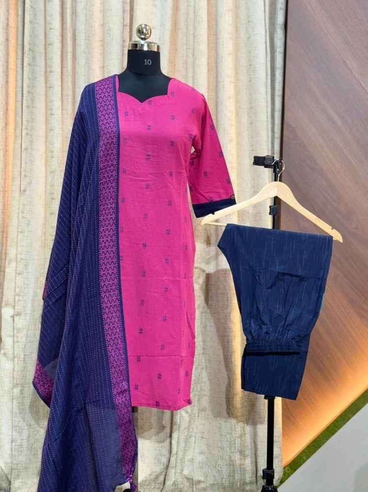 D1108 - Cotton 3pc Kurta Sets