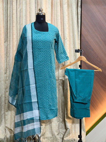 D1119 - Cotton 3pc Kurta Sets