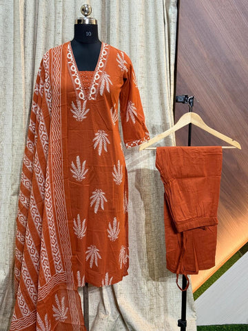 RC028 - Cotton Kurti 3PCS Set
