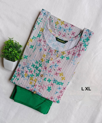 Pok003 - Popcorn Kurtis with Jeggings Combo