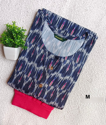 Pok004 - Popcorn Kurtis with Jeggings Combo