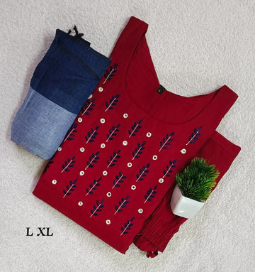 K1027 - Cotton 3pc Kurta Set