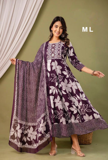 AD1001 -  Anarkali kurtis with duppatta