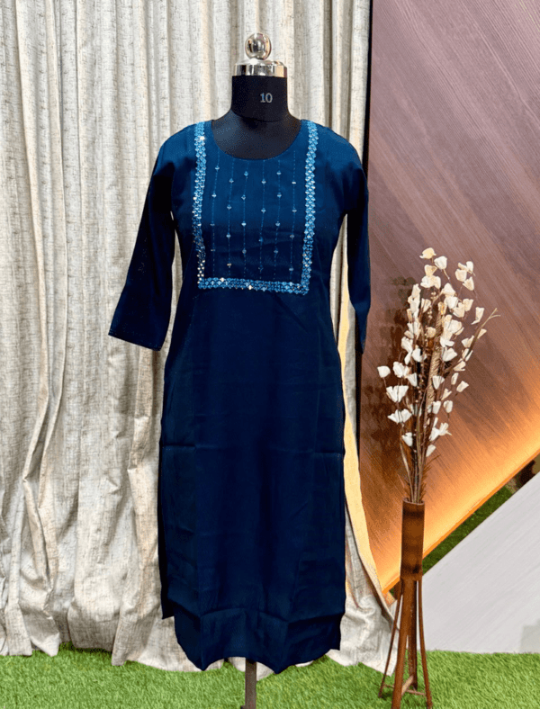 2692 - Silk Embroidery Kurtis