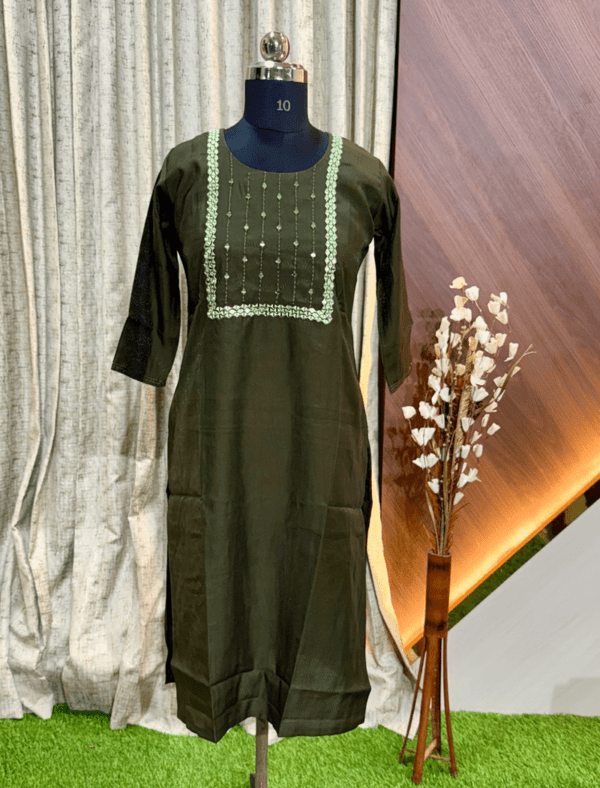 2693 - Silk Embroidery Kurtis