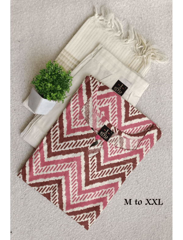 3181 - Cotton Kurti Set 3PC