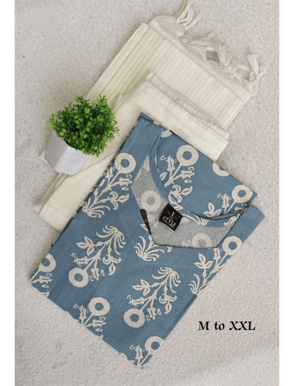 3207 - Cotton Kurti Set 3PC
