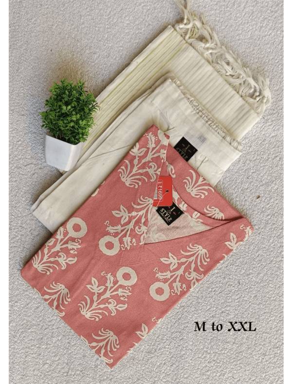 3198 - Cotton Kurti Set 3PC