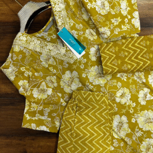 3518 - Cotton Kurti with Pant and Dupatta