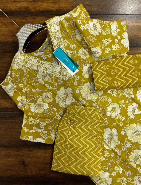 3518 - Cotton Kurti with Pant and Dupatta