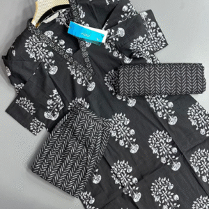 3594 - Cotton Kurti with Pant and Dupatta