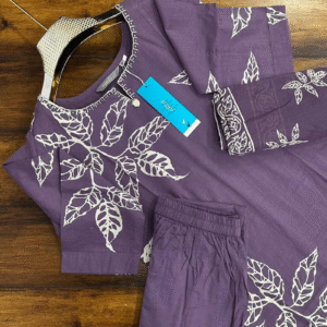 3527 - Cotton Kurti with Pant and Dupatta