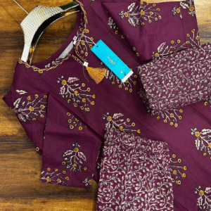 3530 - Cotton Kurti with Pant and Dupatta