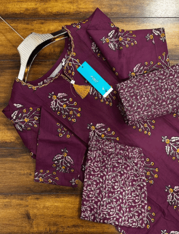 3530 - Cotton Kurti with Pant and Dupatta