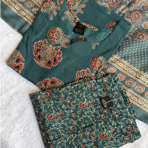 3592 - Cotton Kurti Set 3PC