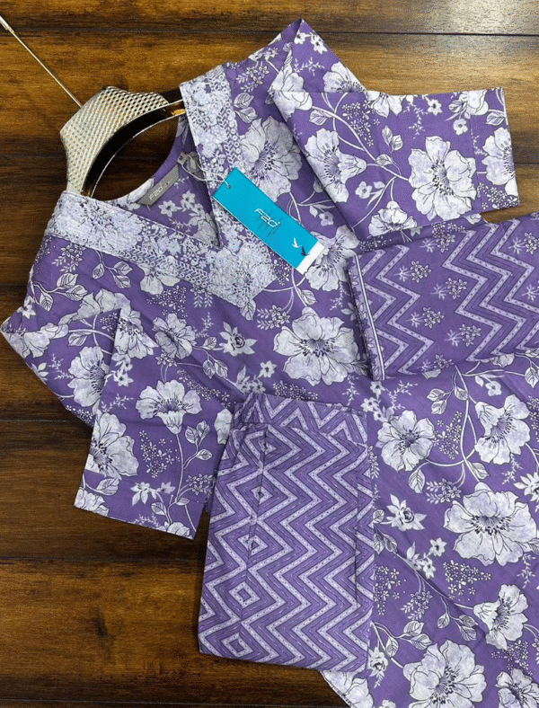 3519 - Cotton Kurti with Pant and Dupatta