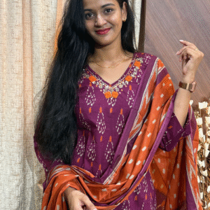 3515 - Cotton Kurti with Pant and Dupatta