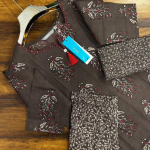 3523 - Cotton Kurti with Pant and Dupatta