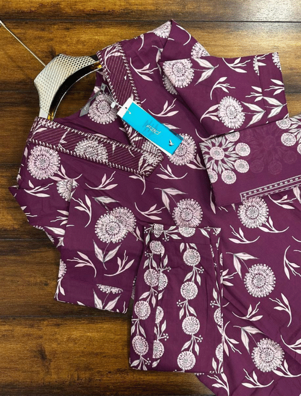 3524 - Cotton Kurti with Pant and Dupatta
