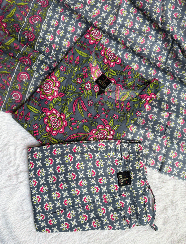 3586 - Cotton Kurti Set 3PC