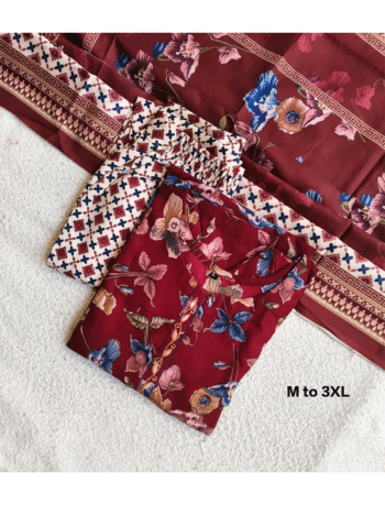 3821 - Kurti with Pant and Dupatta 3PC