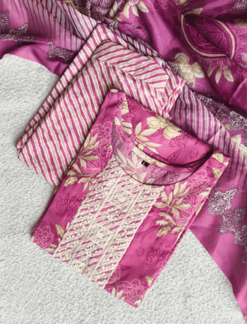3679 - Kurti with Pant and Dupatta 3PC
